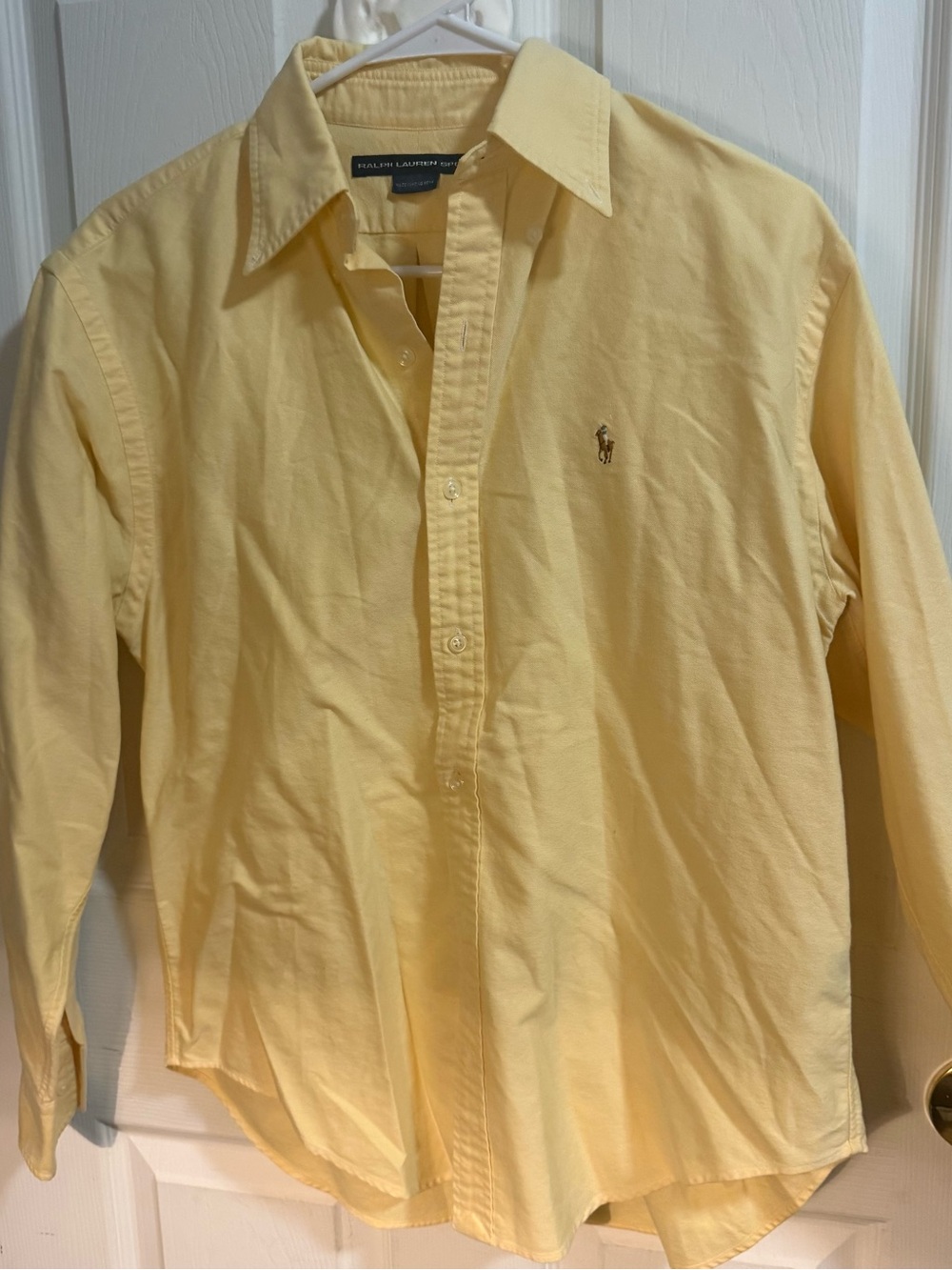 Polo by Ralph Lauren Men's Pale Yellow Button-Down Shirt